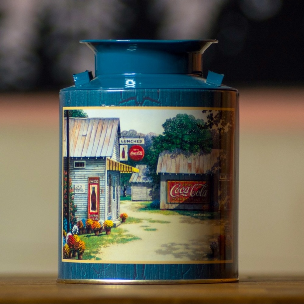 Vintage Coca-Cola Collectible Tin Milk Can Design